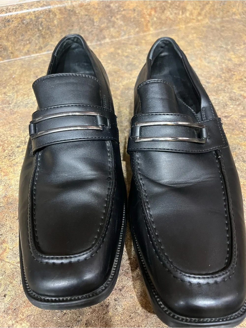 Perry Ellis Portfolio Russel Men’s 10 Black Bit Loafers Dress Shoes